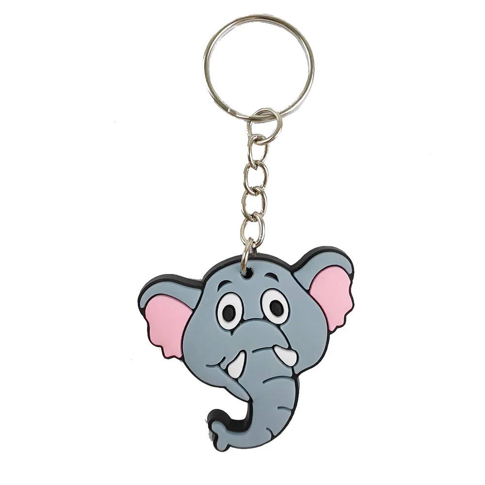 سلاسل مفاتيح على شكل حيوانات الغابة للفتيان والفتيات ، سلاسل مفاتيح على شكل حيوانات سفاري ، ديكور استحمام الطفل ، ديكور عيد الميلاد ، 6 من حديقة الحيوان