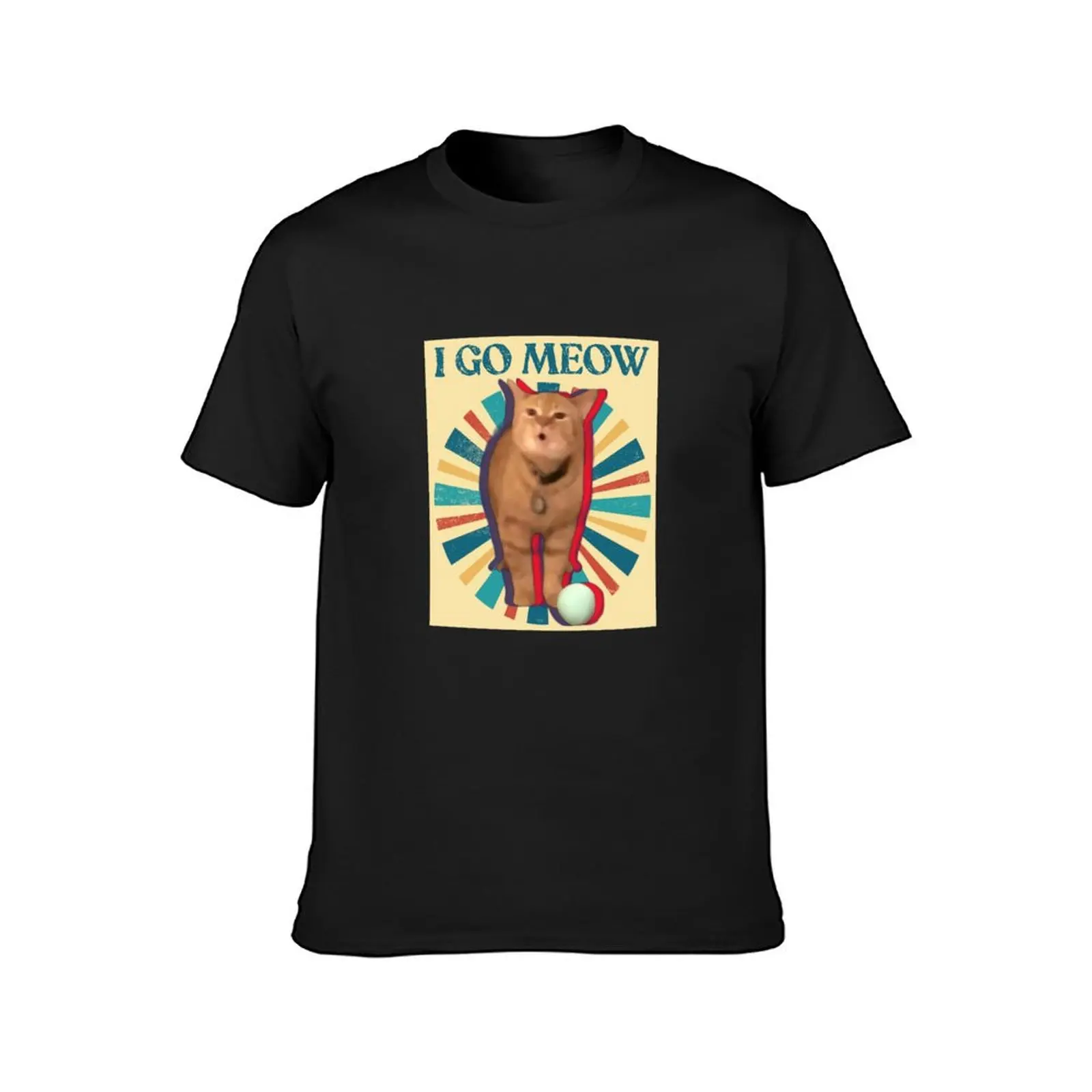 I Go Meow Singing Cat Meme The Kiffness T-Shirt quick drying vintage oversized t shirt men