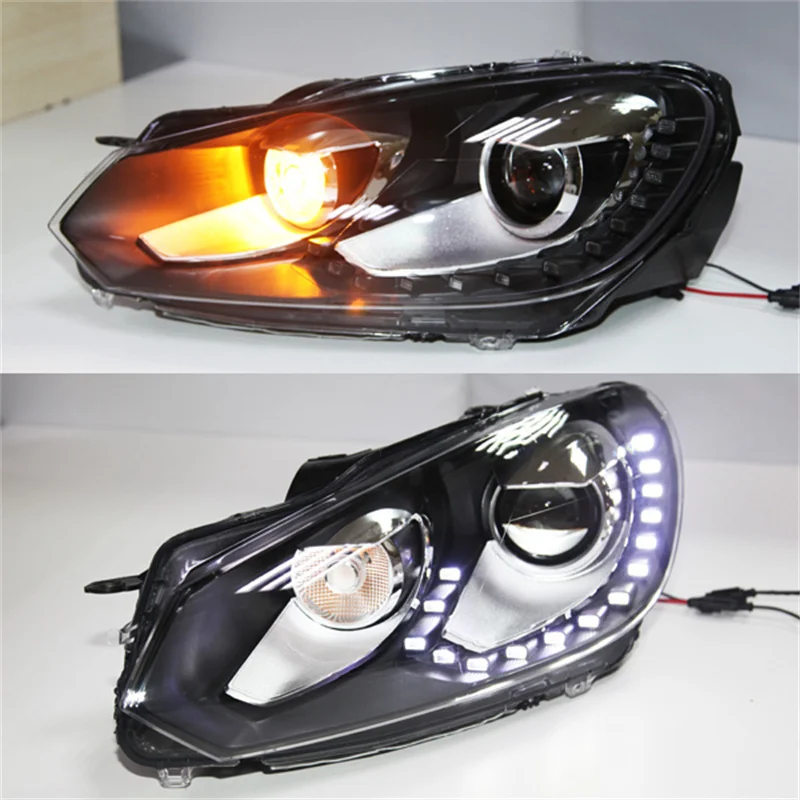 For VW 15 LED Golf 6 Head Light Bi Xenon Projector Lens 2009 to 2011 V5 Type