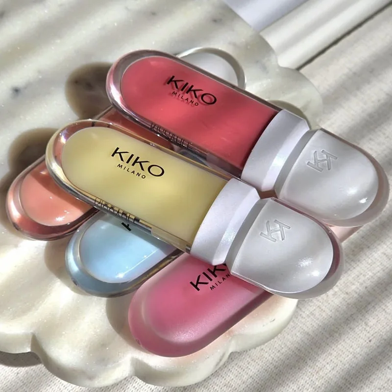New KIKO MILANO Llimited Edition 3D Hydra Lip Gloss Plump Lip Glaze Mirror Transparent Non Fade Lipstick Nature Hydrate Cosmetic