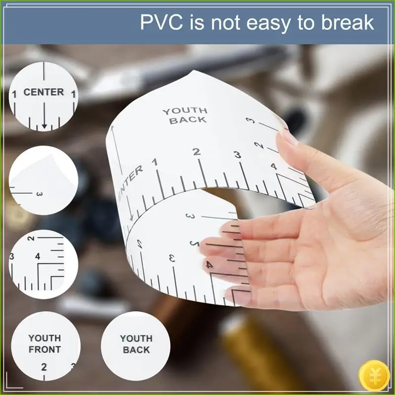 18 قطعة من ملحقات التسامي، أداة محاذاة الفينيل لدليل مسطرة التي شيرت، ضغط حراري، ورقة غير لاصقة، شريط مقاوم للحرارة #5