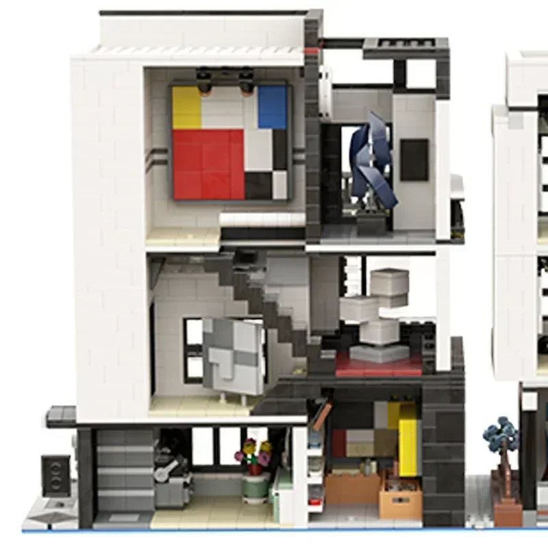 

Moc Building Blocks Art Gallery Modular Model Technology Bricks DIY City Street View Creativity Toys For Holiday Gifts