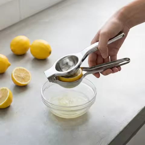 Premium Stainless Steel Lemon Squeezer, Heavy Duty &amp; Food Safe, Easy to Squeeze for Lemons, Limes, Kitchen &amp; Outdoor Use