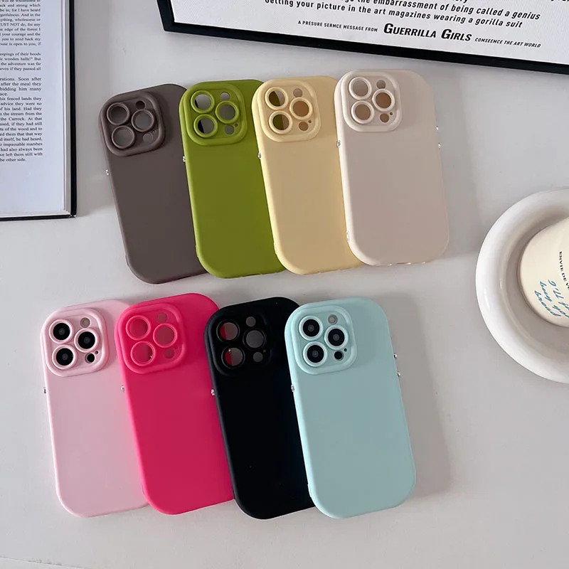 

Овальный мыльный мягкий силиконовый чехол ярких цветов для iPhone 17, 16, 15, 14 Plus, 13 Pro Max, противоударный чехол-бампер с круглым покрытием и кнопкой