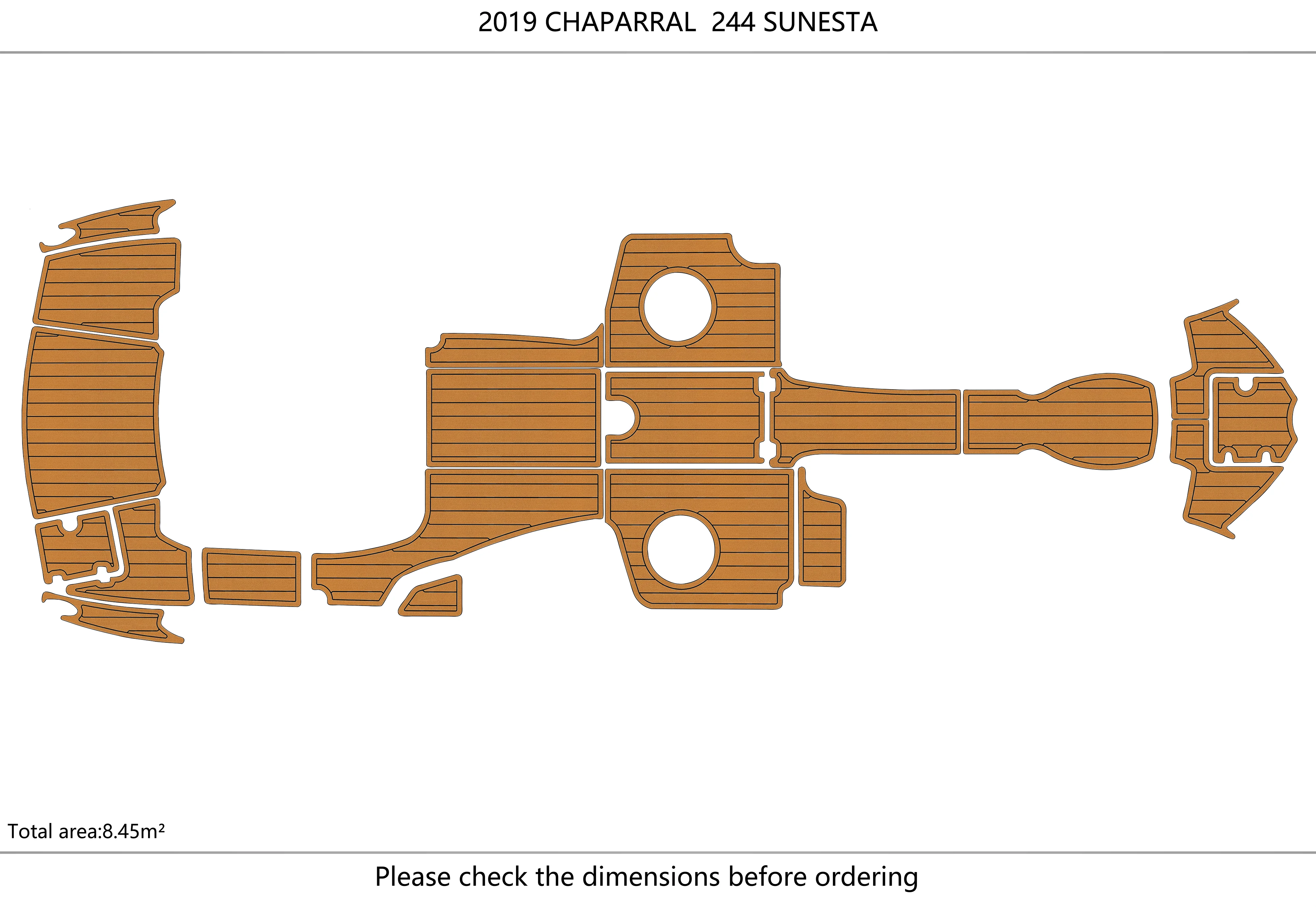 Eva foam Fuax teak seadek marine floor For 2019 CHAPARRAL  244 SUNESTA Cockpit Swim platform bow 1/4