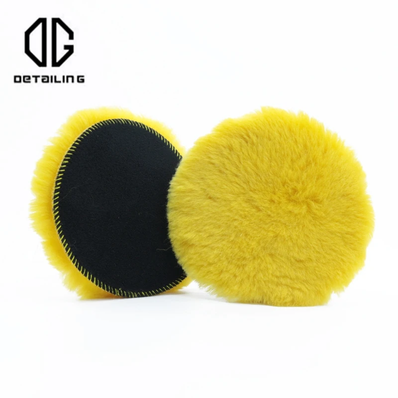 DETAILING 3/5/6 Inch Yellow Wool Buffing Cutting  Pad  One Step Automotive Body Polishing For DA/RO/GA Polisher