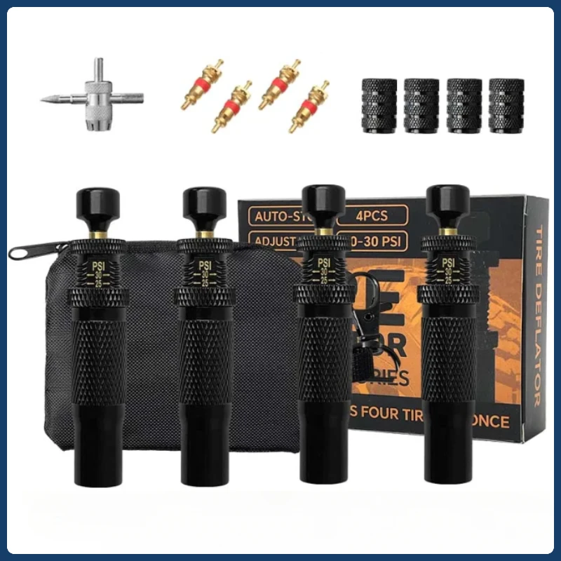 For Easy and Efficient Operation Adjustable Auto Stop Tire Deflator Precision Tire Pressure Reduction Tool