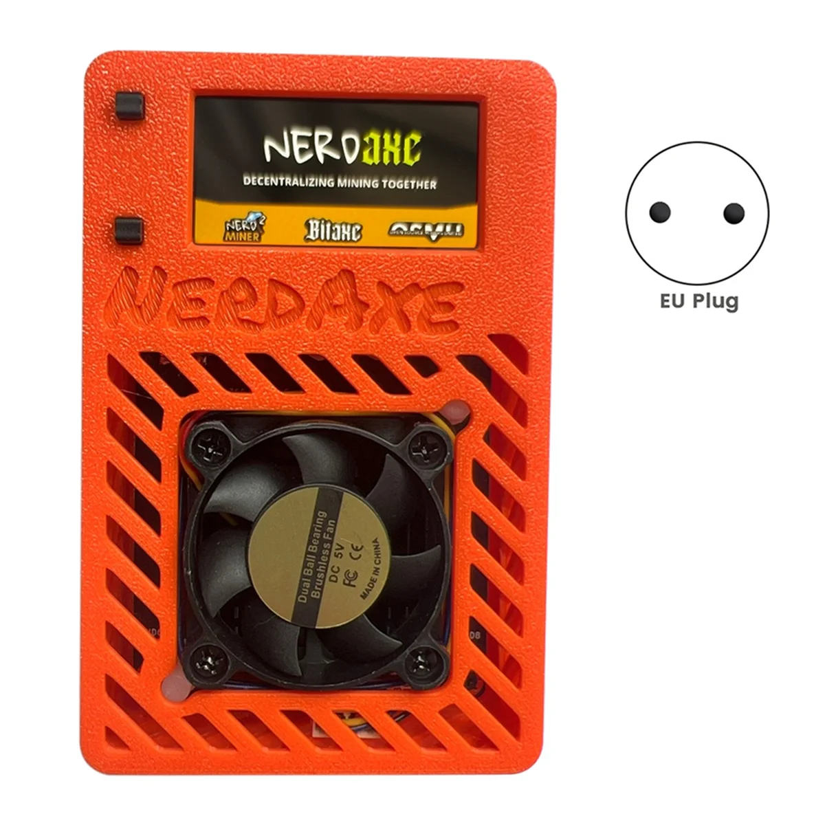 NerdAxe Miner Nerdminer 500Gh/S S19XP BM1366 ASIC Bitaxe Bitcoin Mini Miner with 1.9 Inch Display EU Plug