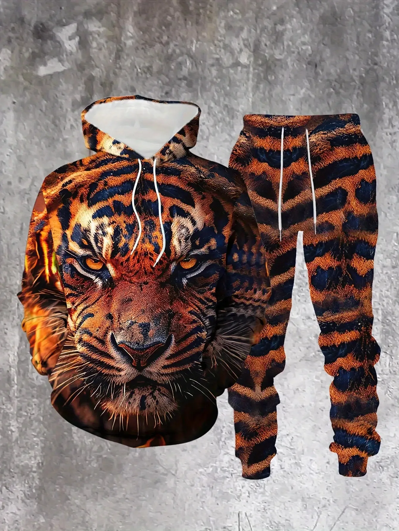 

New Graphic Lion Men's Fashion 3D Print Hoodie Y2K Streetwear Sweatshirt+Trousers Jogging Suit Clothing Tracksuit two-piece Set