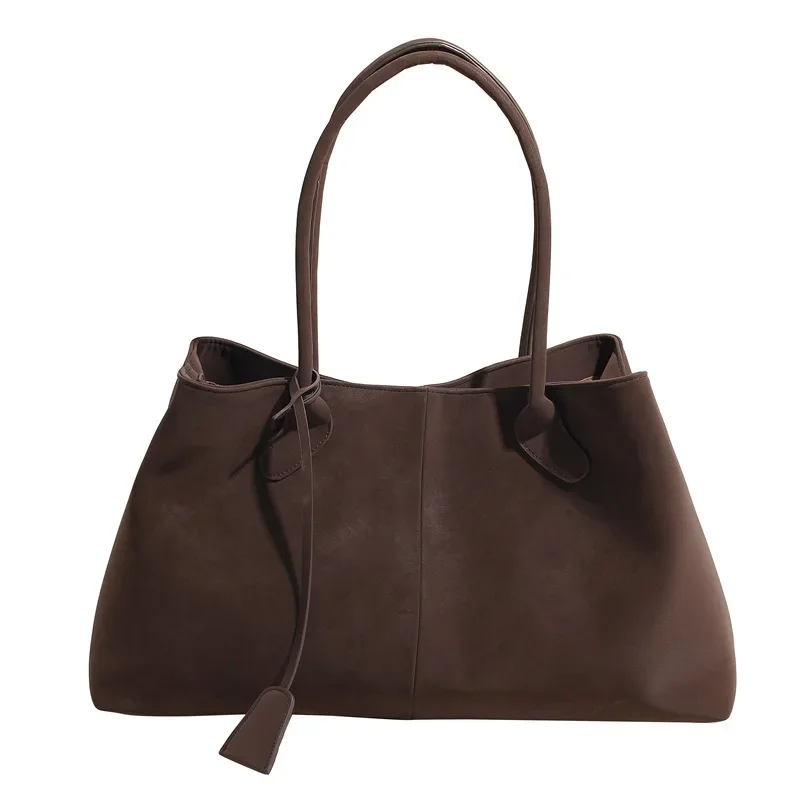 Bolso versátil de moda de alta calidad de Color sólido de gamuza sintética, producto para mujer 2025, bolso de hombro de gran capacidad, superventas