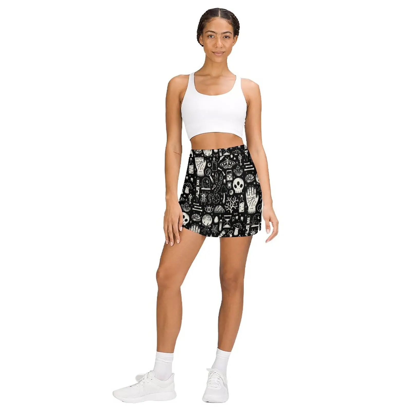 Curiosities: Bone Black Light Proof Trouser Skirt fairy core Short skirts Evening dresses