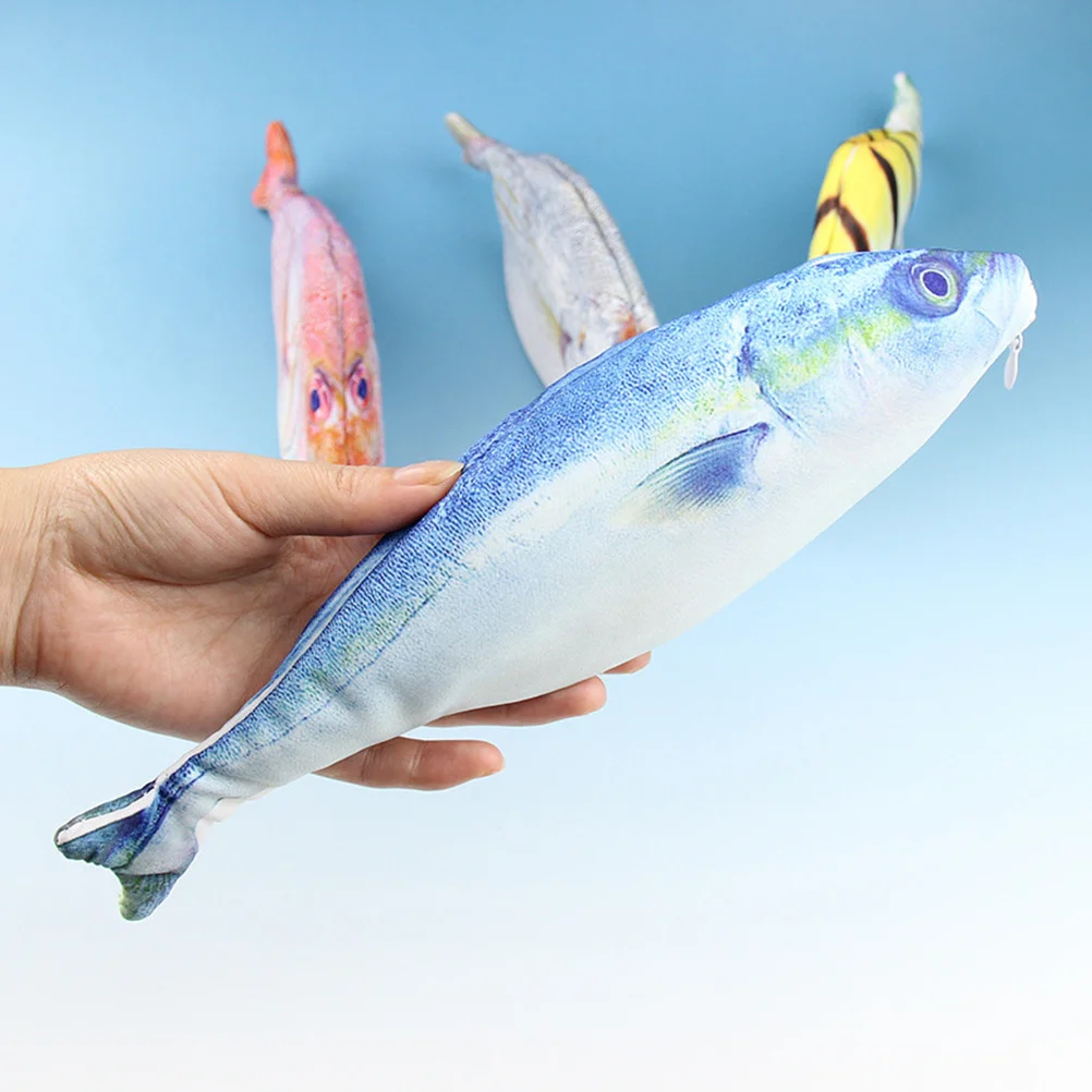 

Simulated Fish Pencil Bag Cartoon Pattern Waterproof Multipurpose Pencil Case Case Coin Purse for Student