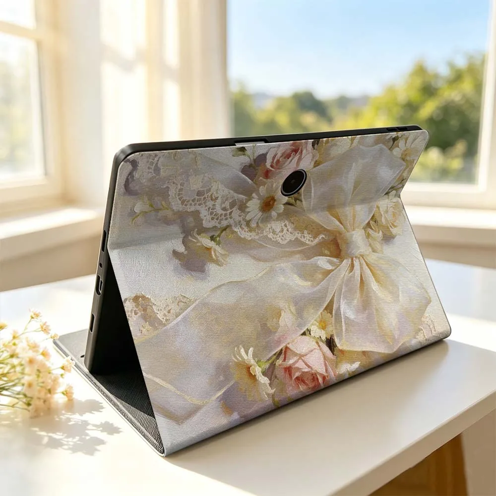 Beautiful Bow Pattern For OPPO VIVO IQOO OnePlus Realme Pad 3 Pro 13 12.1 11.61 11.4 10.36 11 inch Tablet Case Pen Tray