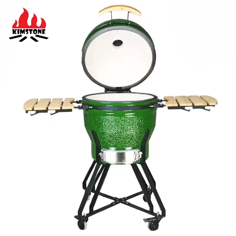 ceramic barbecue grill outdoor camping charcoal grill 21-inch stew oven pizza high-end factory direct sales