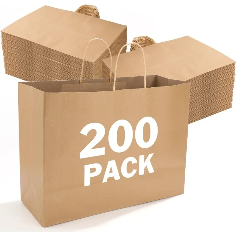 

Large Paper Gift Bags with Handles Bulk Kraft Shopping Bags for Retail Business Party Merchandise Packaging