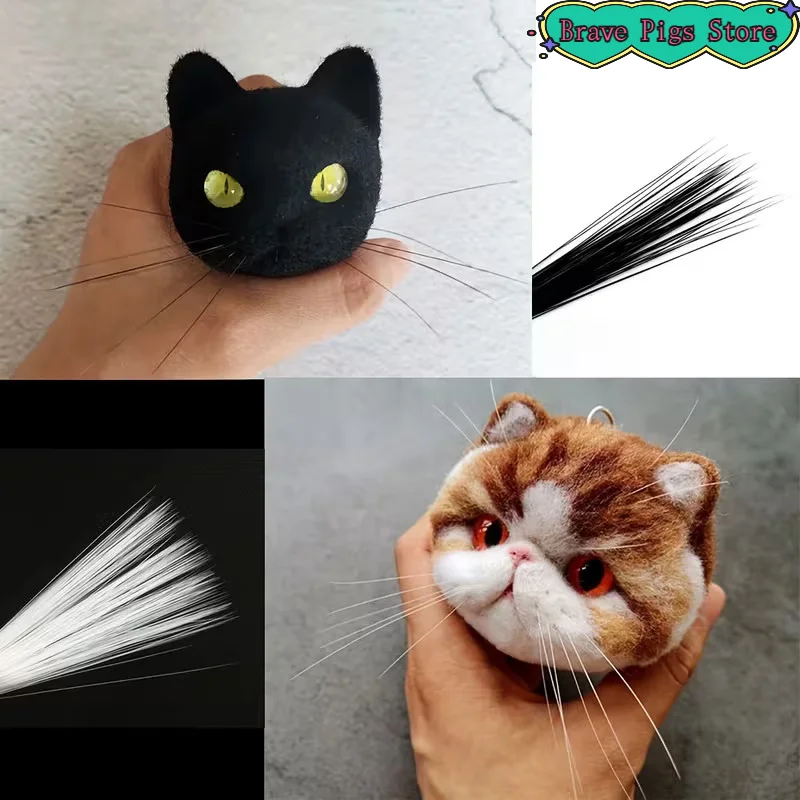 [HM]1Set Realistic Animal Beards Simulation Cat And Dog Whiskers Suitable For DIY Cats And Dogs, Puppets, Wool Felt Accessories