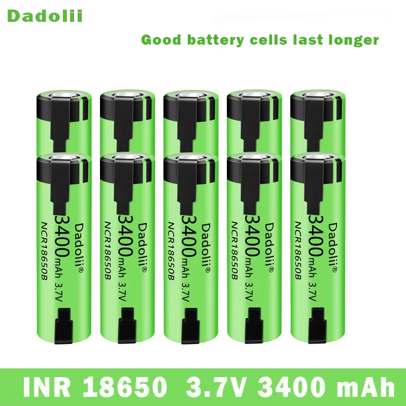 100% brand new and original high quality 18650 lithium ionrechargeable battery 3.7 V 3400 mAh NCR18650B flashlight battery