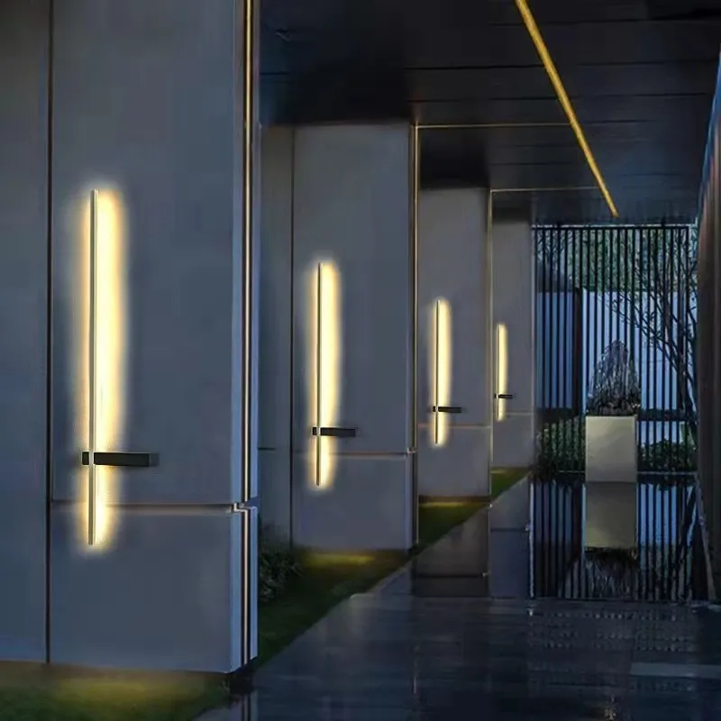 Modern Outdoor Wall Light IP65 Waterproof LED Wall Light AC85~265V Porch Lamp For Courtyard Garden Decoration light fixture