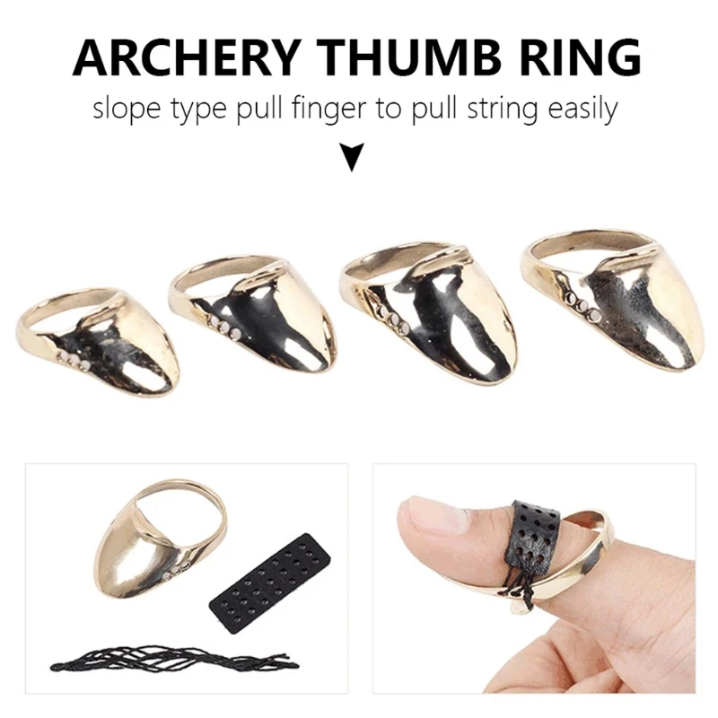 18/20/22/24mm Brass Supply Lightweight Thumb Finger Guard Ring Buckle Hand Decoration Finger Protector Tool