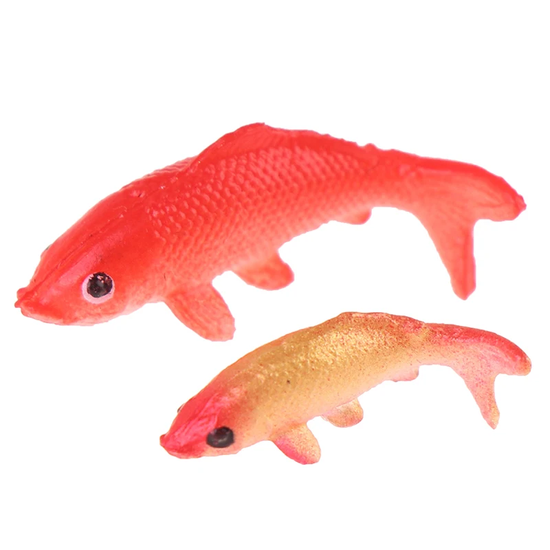 Modèle de maison de course l'inventaire pour enfants, poisson rouge, carpe, animaux de simulation, jouets de bricolage décoratifs, figurine d'Auckland, décoration d'intérieur, 5 pièces