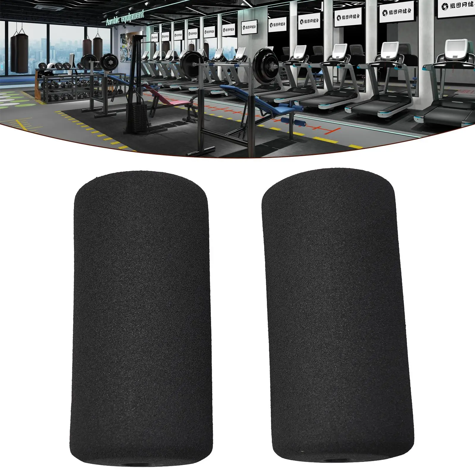 2pcs Foot Foam Pads Rollers For Machine Tube Legs Leg Extension Weight Bench Home Bench Gym Workout Machines Fitness Accessories