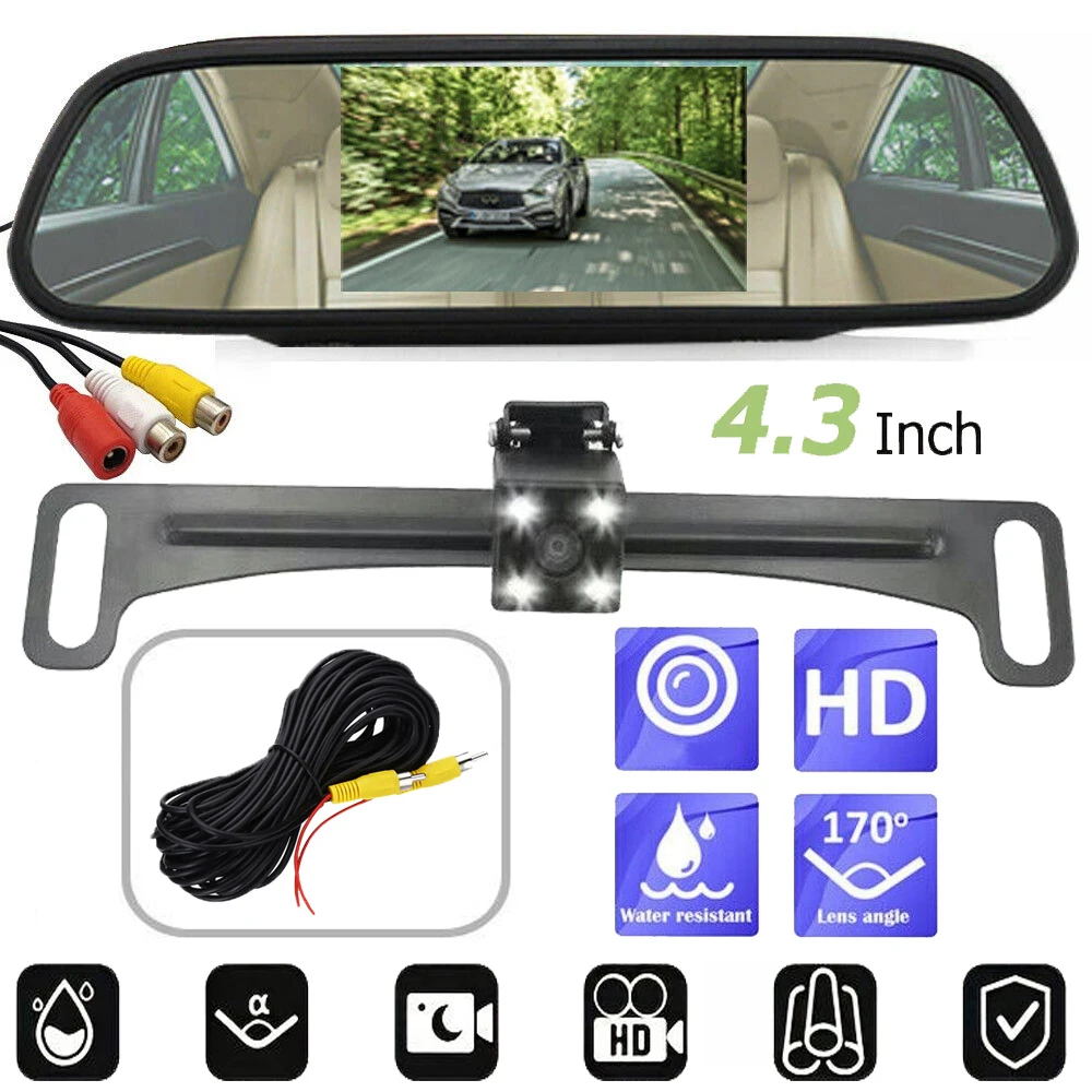 

HD Reversing Camera & 4.3'' Display Monitor Night Vision Reverse Backup Camera Parking Assistance - Full Set