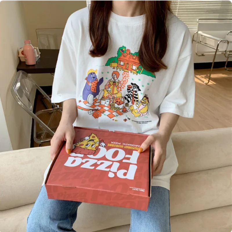 6021 Korean Fashion Cartoon Kawaii Print Women T Shirt Casual Streetwear Ulzzang Cotton Summer Graphic Funny Tee For Female39028