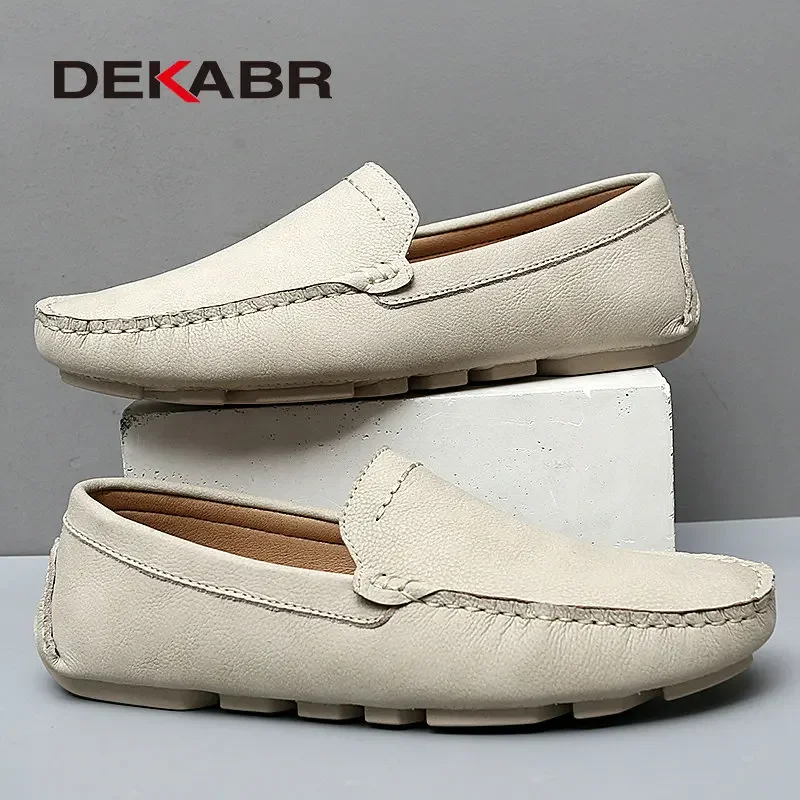 Dekabr plus size 38 ~ 47 mocassins masculinos moda verão sapatos casuais clássicos leves sapatos de condução antiderrapantes sapatos planos