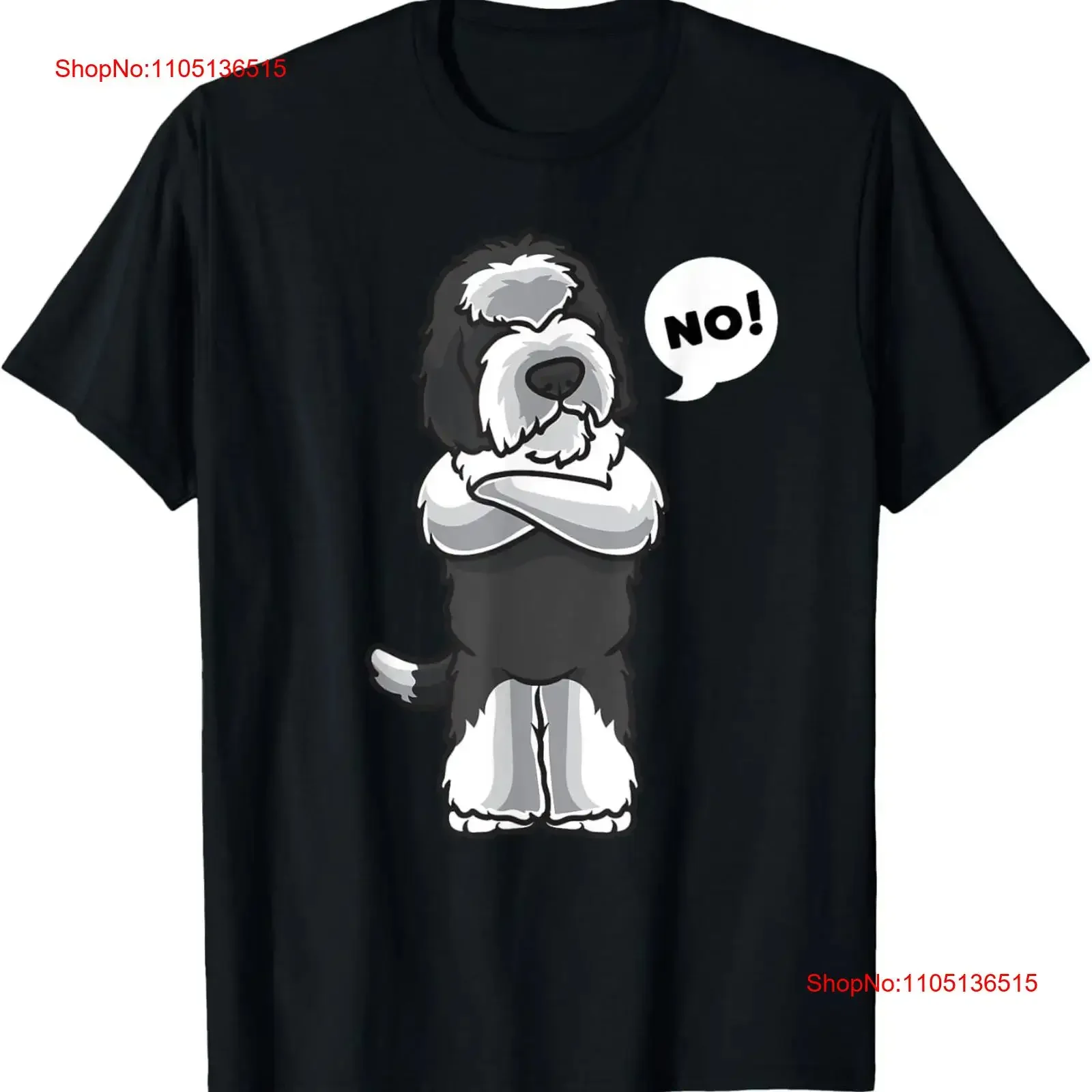 

Stubborn Sheepadoodle Dog Funny T Shirt vintage Washed fashion Top For Everyday Wear homme Versatile Stretched streetwear