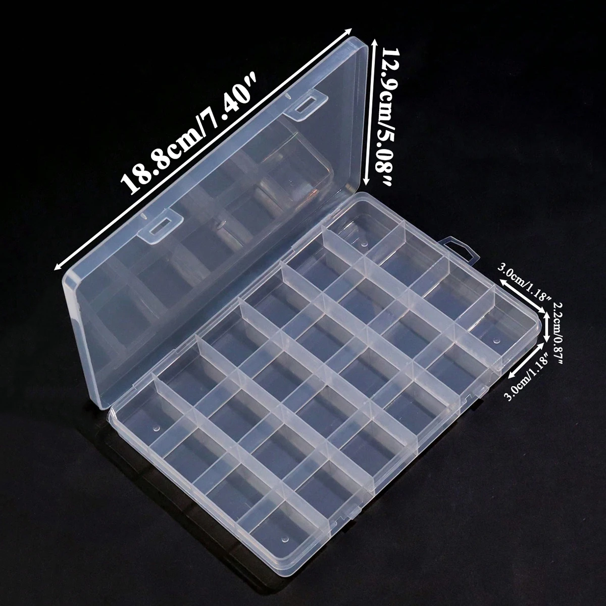 10/15/24/42 Grids Nail Art Jewelry Storage Box Independent Storage Nail Art Tools Small Travel Organizer Divid Nail Accessories