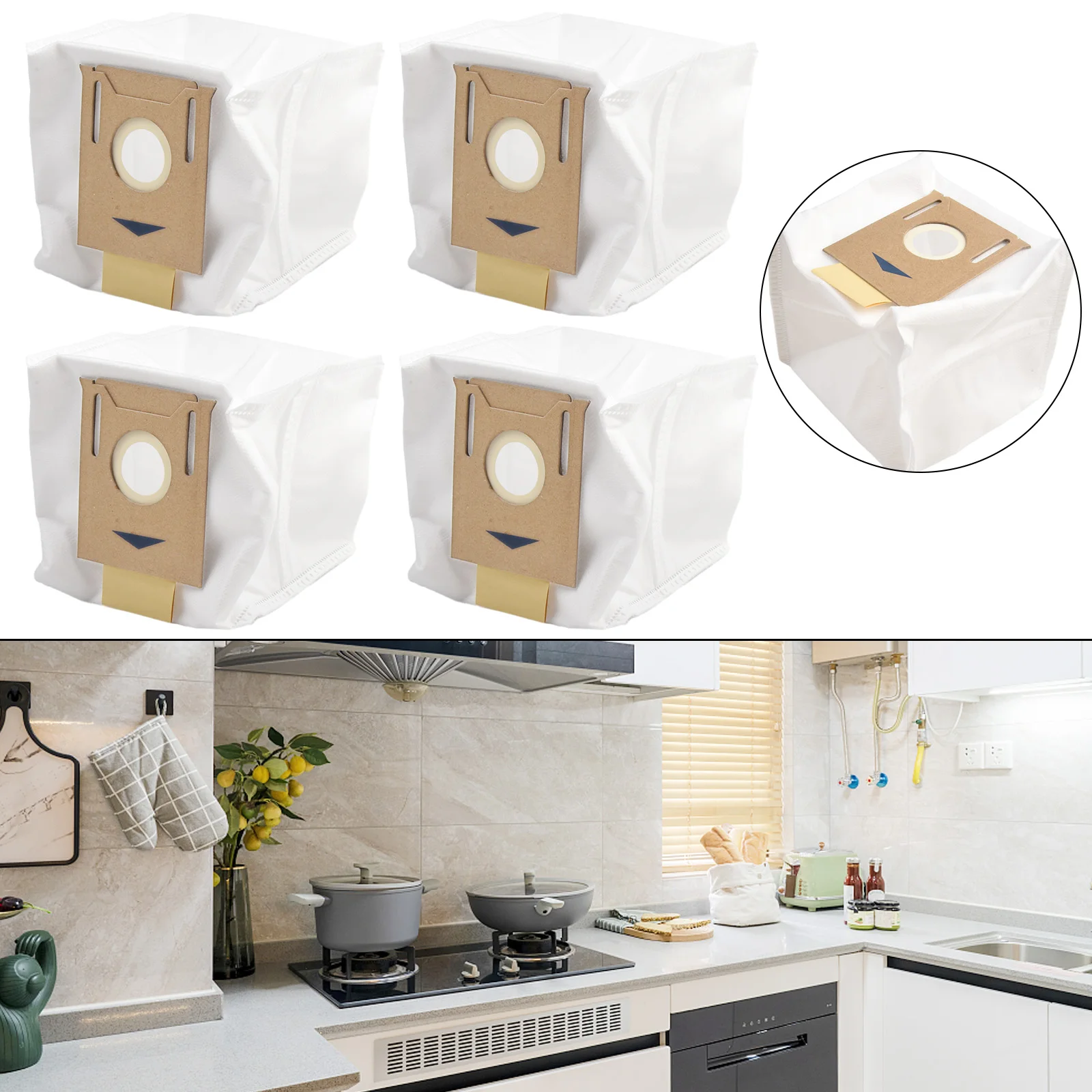 Keep Your For Ecovacs For Deebot N10 N10 Plus Performance at Its Best with These Replacement Dust Bags Pack of 4