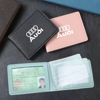 Ultra-thin Car Driver License Cover Credit Card Holder For Audi A1 A2 A3 A4 A5 A6 A7 A8 Q1 Q2 Q3 Q4 Q5 Q6 Q7 Q8 TT RS3 S5 RS7 B6