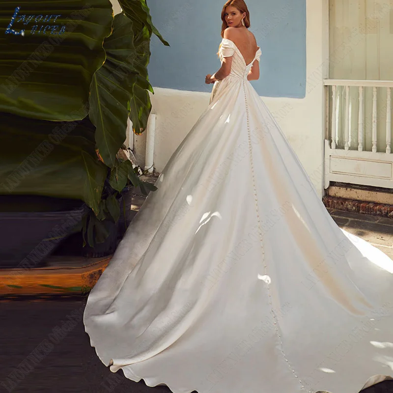 NICEB-vestido de novia con escote Corazón y abertura lateral, traje de fiesta con hombros descubiertos, tren de corte de princesa, 2024NICEB-vestido de novia con escote Corazón y abertura lateral, traje de fiesta con h