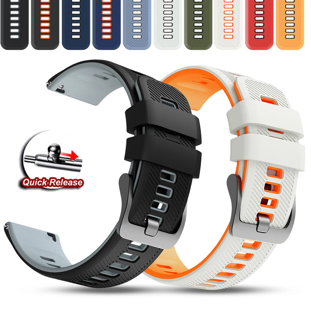22mm Silicone Strap For Xiaomi Watch 5 S5 2 Pro Mi Watch color 2 S1 S2 S3 S4 Sport Band For Garmin Venu 4 Replace 45mm Bracelets
