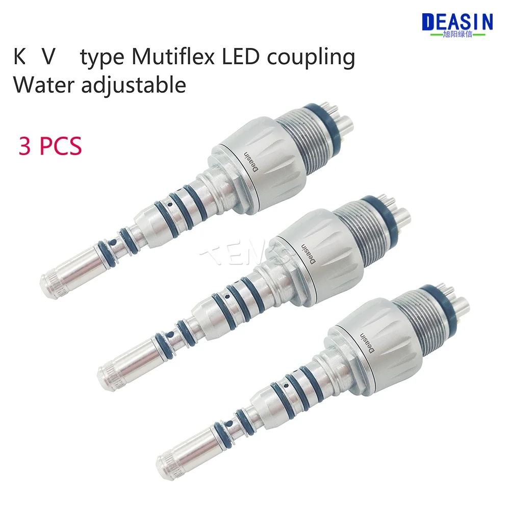 3pcs For Kavo Led 460 Coupler water adjustable 6 holes Quick Coupling Adaptor For Kavo Dental Handpieces