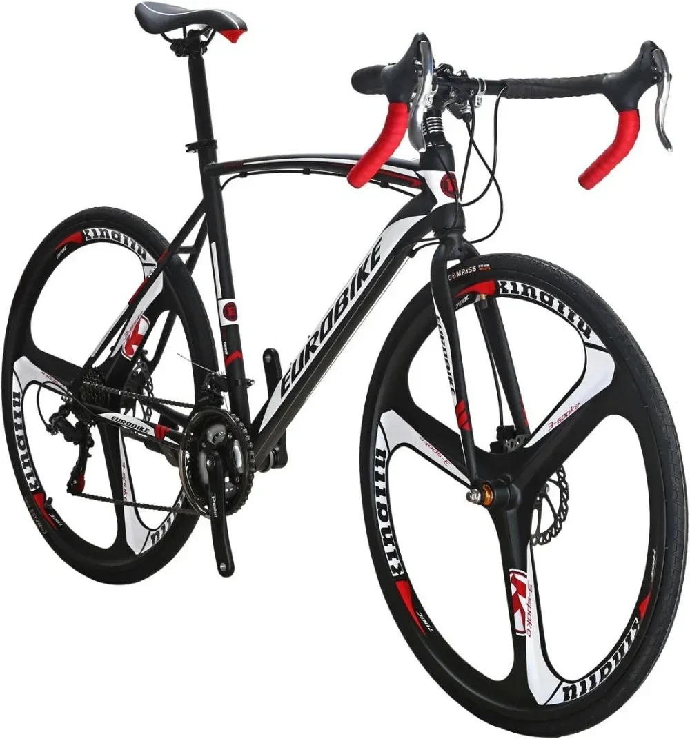 Bikes EURXC550 21 Speed Road Bike 700C Wheels Road Bicycle Dual Disc Brake Bicycles High-quality Carbon Steel Frames