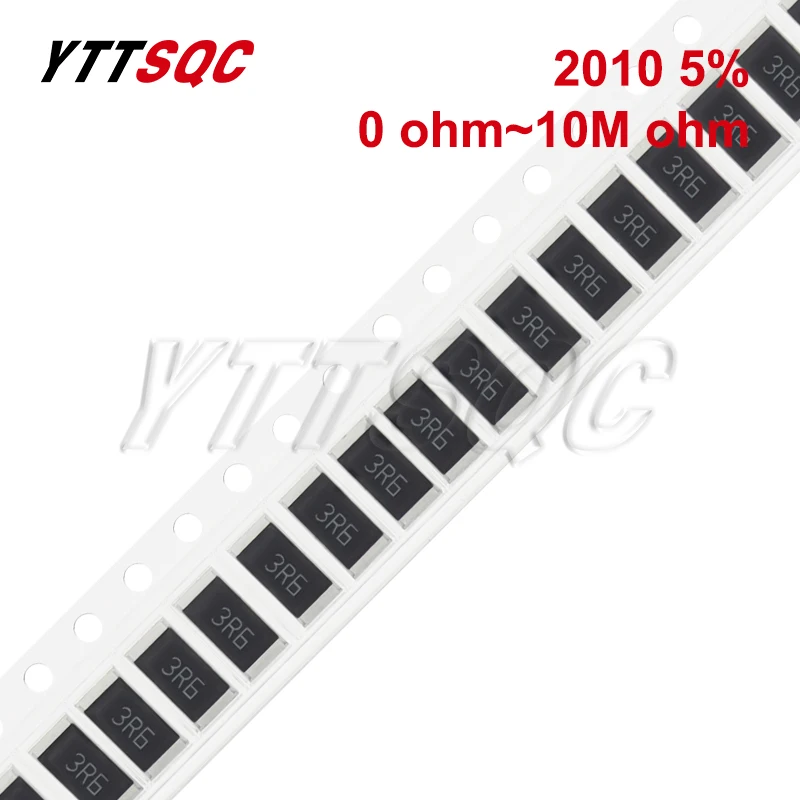 50pcs 2010 5% 3/4W SMD Chip Resistor 0R - 10M 1 10 47 100 220 470 ohm 1R 10R 100R 150R 220R 470R 1K 2.2K 4.7K 10K 47K 100K 1M