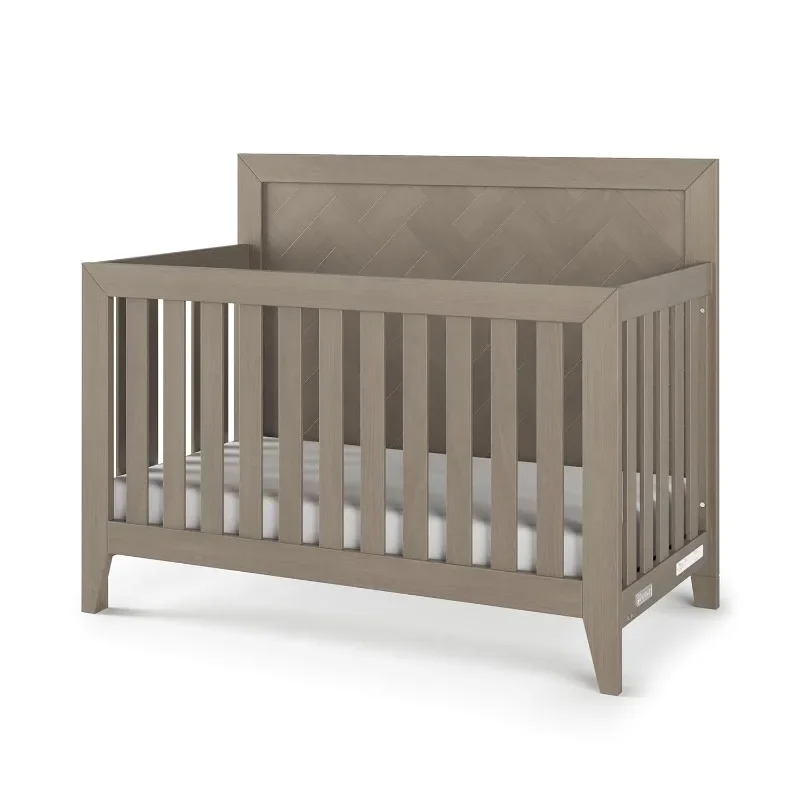 Child Craft Kieran 4-in-1 Convertible Crib, Baby Crib Converts to Day Bed, Toddler Bed and Full Size Bed