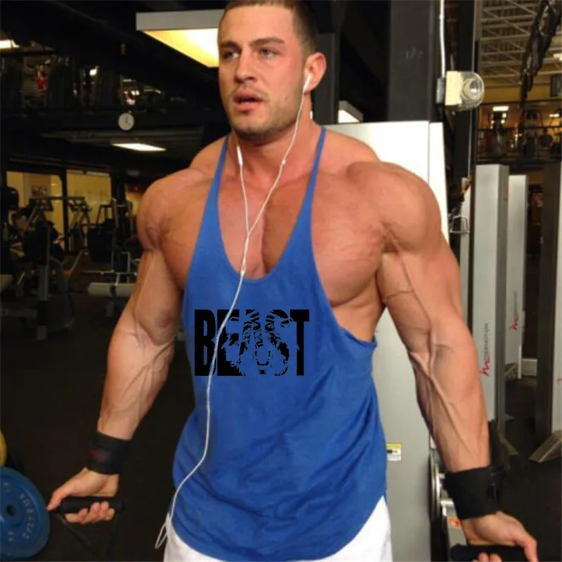 2022 Cotton Gyms Tank Tops Men Sleeveless Tank Tops For Boys Bodybuilding Clothing Undershirt Fitness Stringer Vest