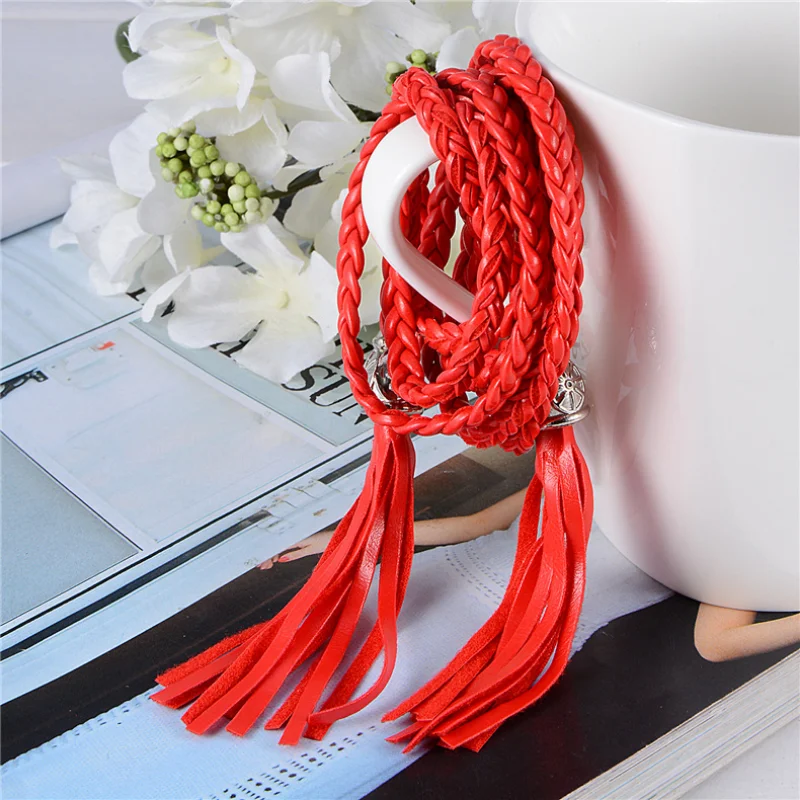 Fashionable and Popular Hand-woven Waist Rope All-match Tassel Waist Chain Korean Belt Women\'s Belt