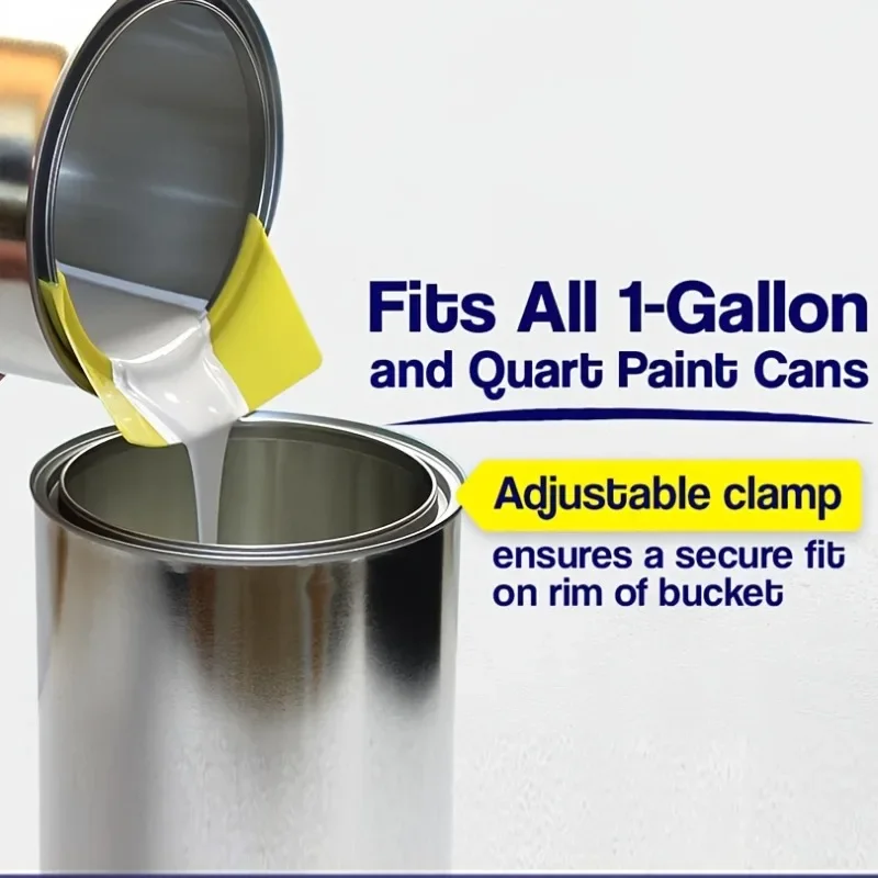 1 Pc Paint Can Spout Fits All Pint Quart & Gallon Painting Cans All in One  Paint Brush Holder & Wiper2026 image 3
