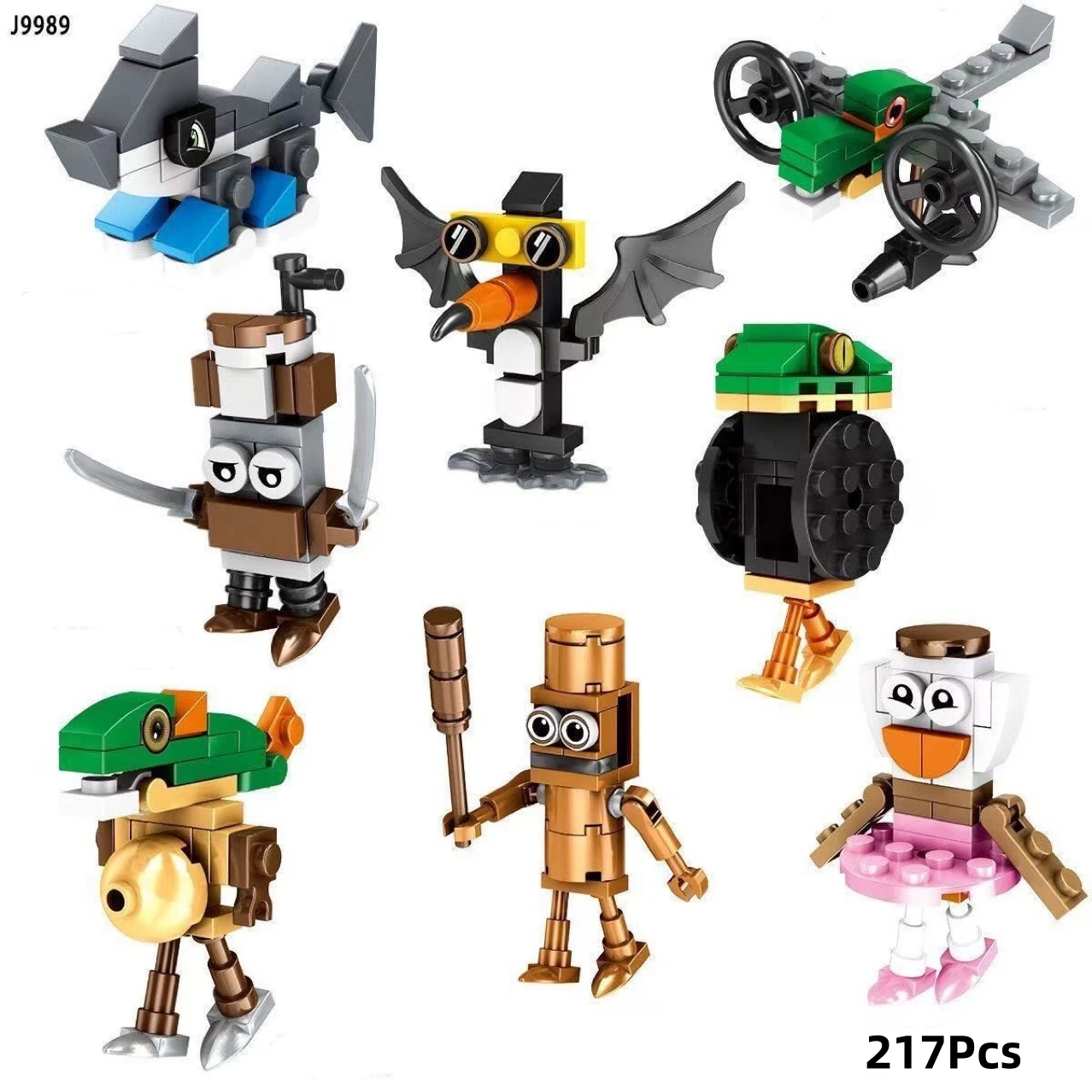 

Italian Brainrot Tung Tung Tung Sahur Building Blocks Animals Tralalelo Tralala SharkBricks Toy Gift for Children Kids