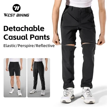 WEST BIKING Detachable cycling pants Cool Breathable Men Women Sports Casual Running Fitness pants Shorts Bicycle Equipment