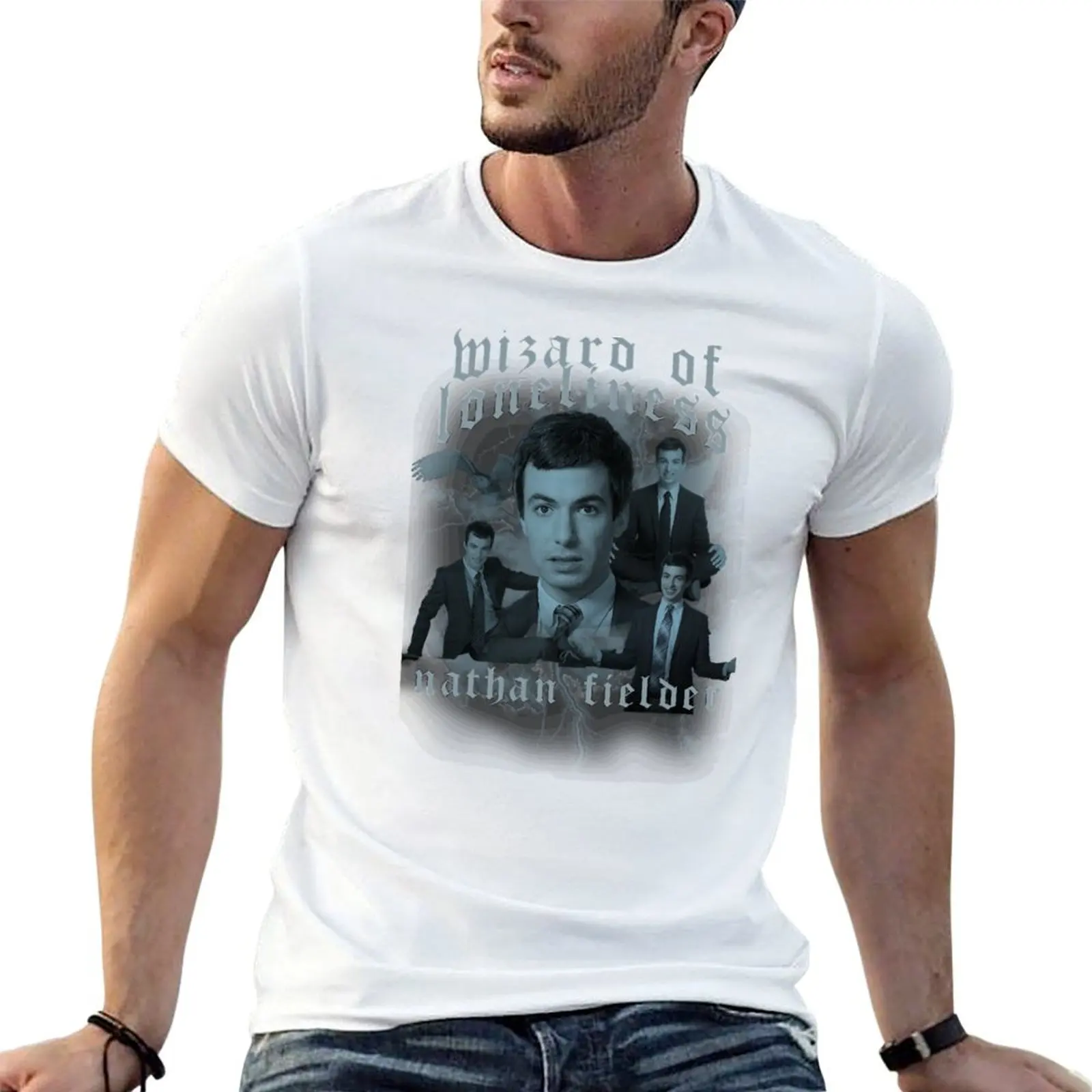 

Nathan Fielder Wizard of Loneliness Nathan For You Tee T-Shirt t shirts for man graphic tees cotton tshirt 100% T-Shirt