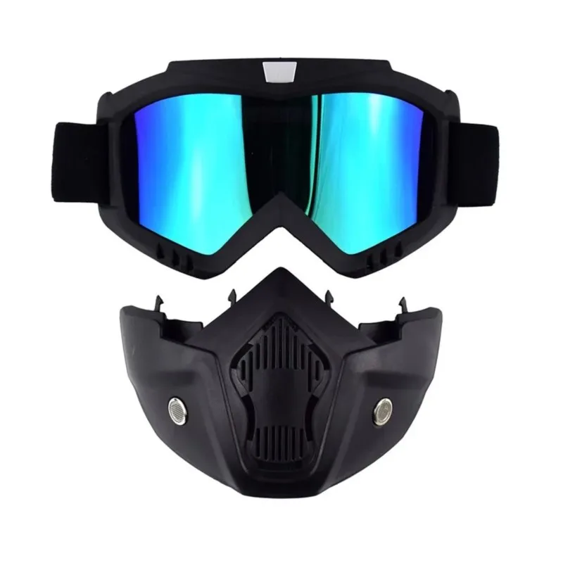 Winter Windproof Full Face Mask, Anti-Glare Ski Goggles, Motocross Face Shield, MTB Cycling Sports Visor