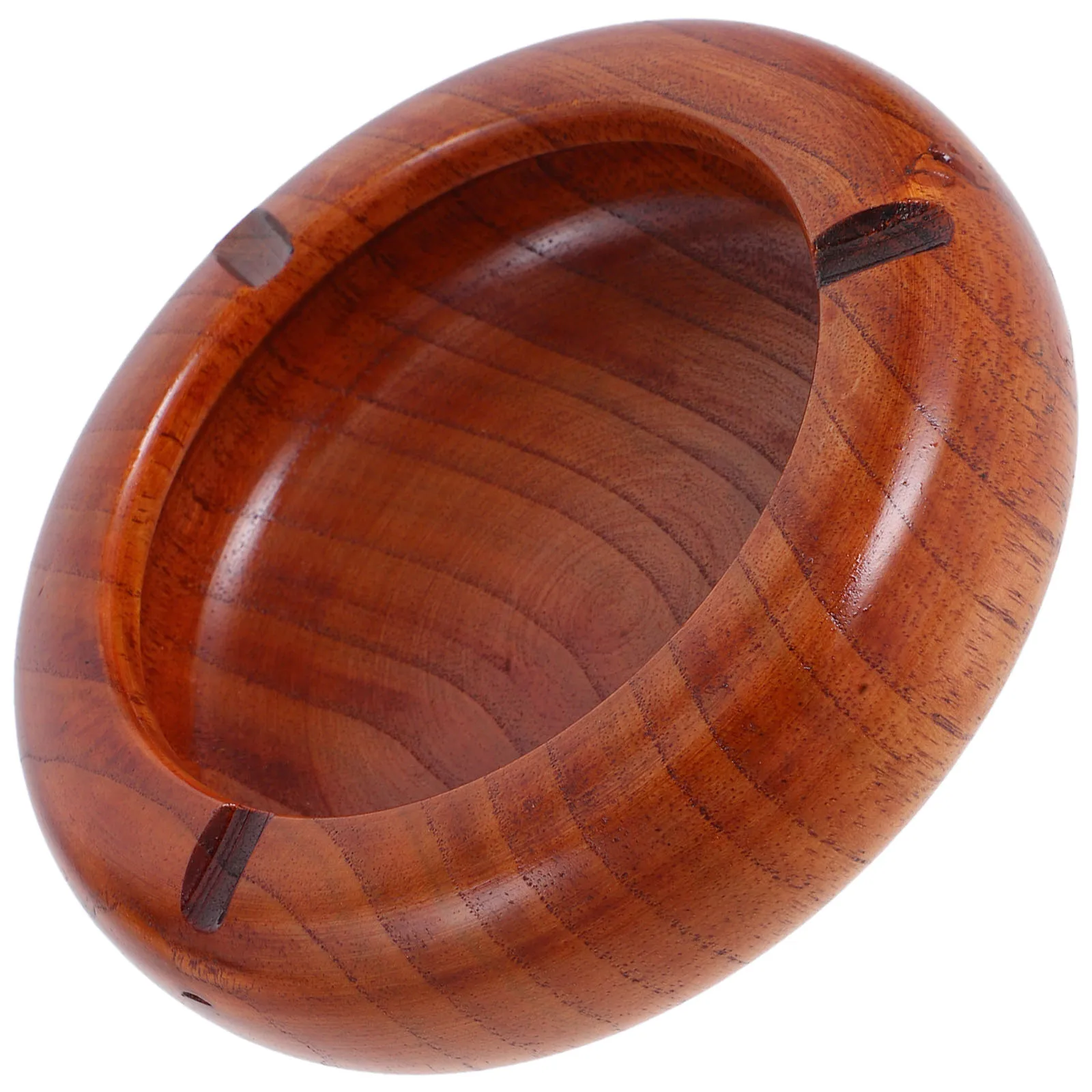 

Wooden Ashtray Creative Design Desktop Smoke Ash Container For Home Bar Restaurant Use Light Brown Compact Easy Clean