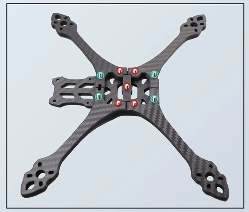 MARK5 Mark 5 DC O4 Rro 5 Zoll 222 mm FPV Carbonfaserrahmen für MARK5-DC Air Unit FPV Kamera Freestyle RC Racing Rahmen Kit – Detail 2