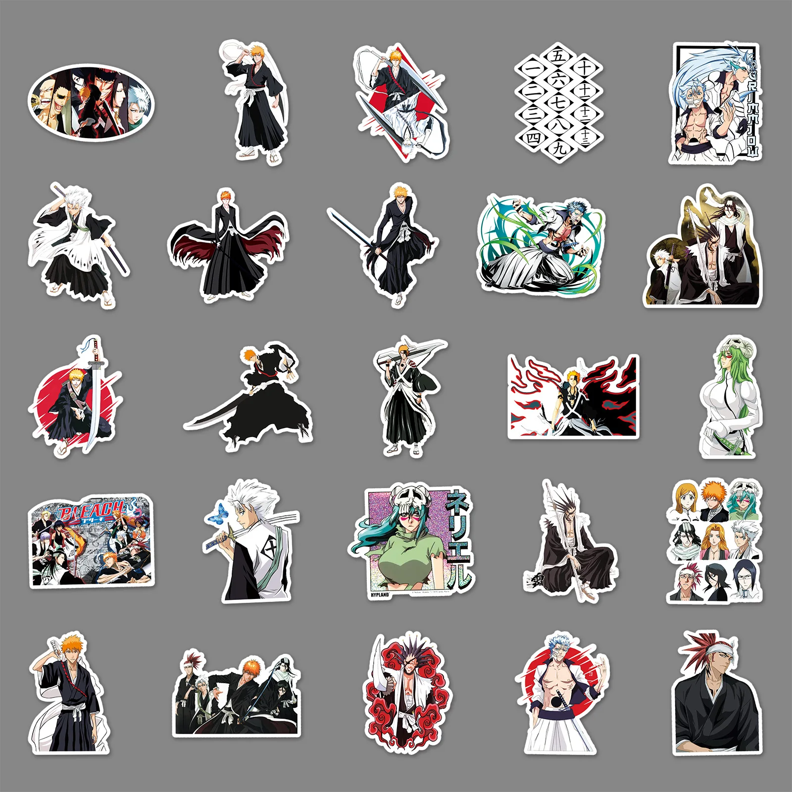 50Pcs Anime BLEACH Series Graffiti Stickers Suitable for Laptop Helmets Desktop Decoration DIY Stickers Toys Wholesale