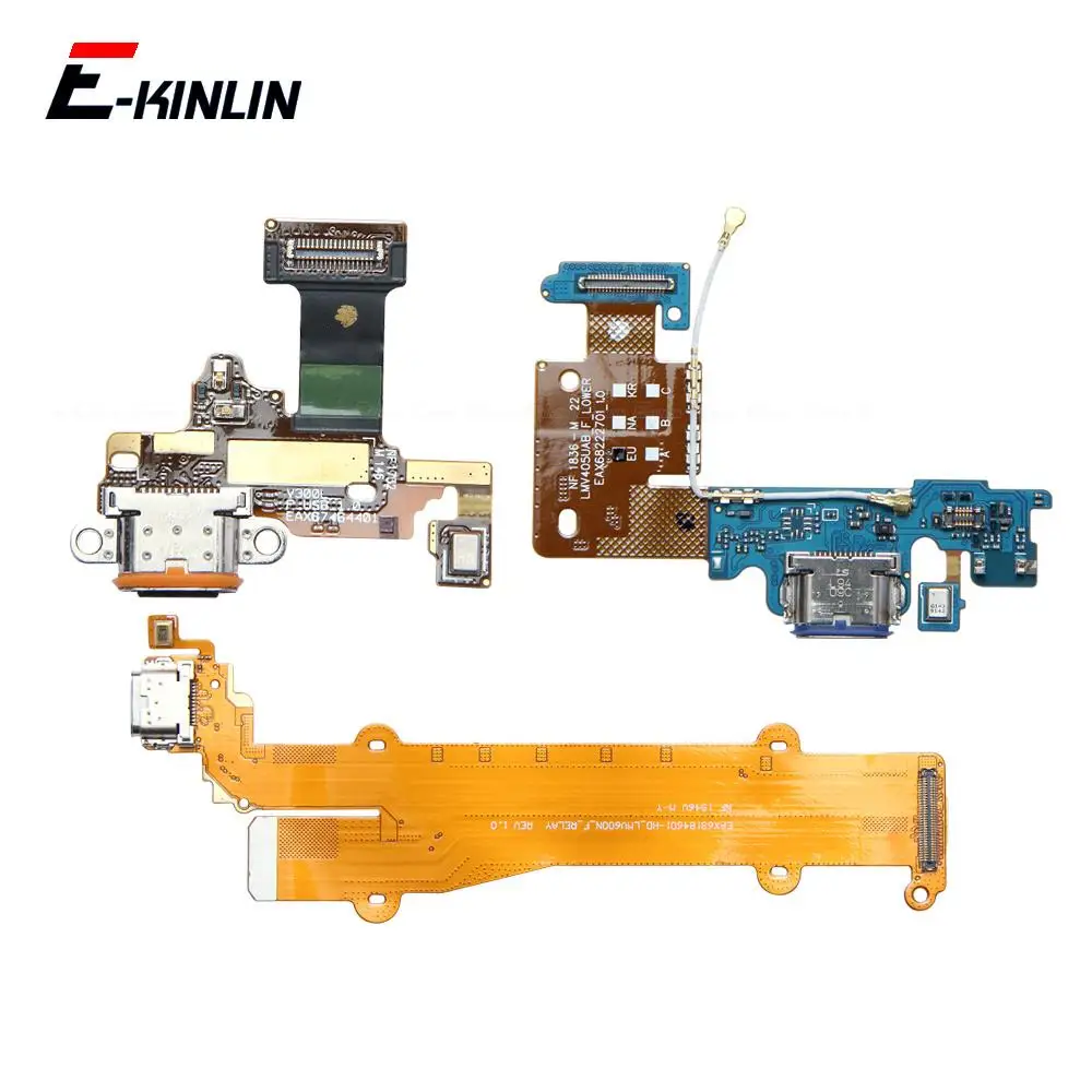 Charger USB Dock Charging Dock Port Board With Mic Microphone Flex Cable For LG V30 V30S Plus V35 V40 V50 V50S V60 ThinQ 5G