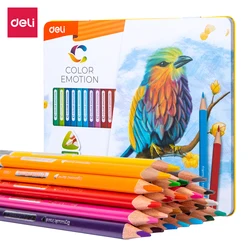Deli Buntstift Fass ölige Farbe Bleistift Set Blei Zeichnung Kartons Farbe profession elle Skizze Bleistift für Studenten Kunst Zeichnung